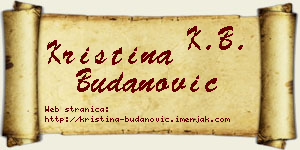 Kristina Budanović vizit kartica